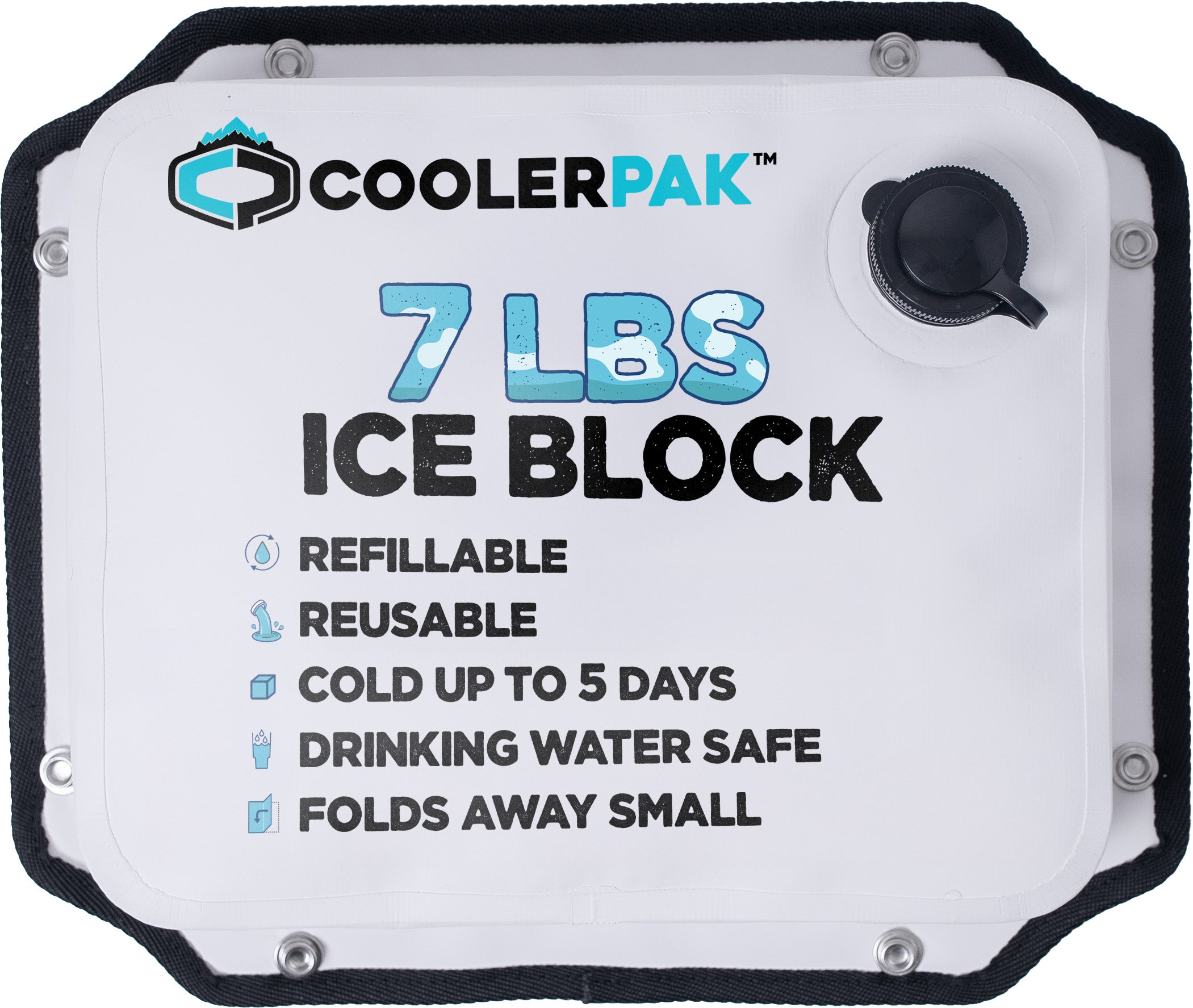 CoolerPak 7lb Ice Block Pack - Refillable, Durable, Just Add Water